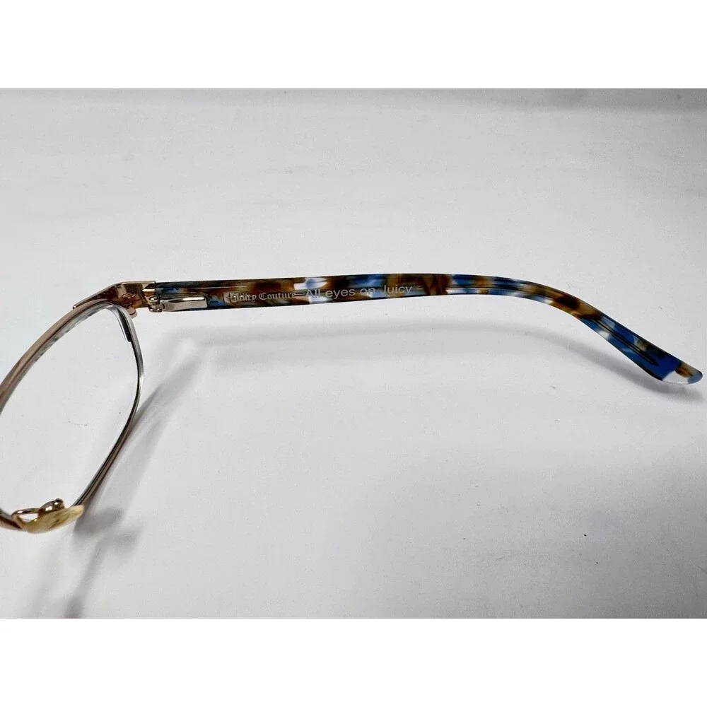 Juicy Couture JU223 09Q Eyeglass Frames Only 53-17-135 Brown Blue Tortoise